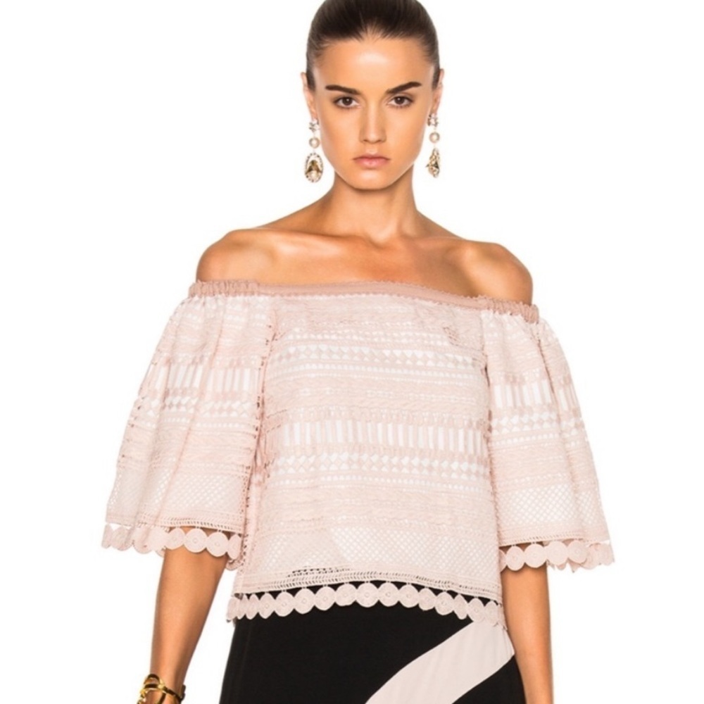 Alexis Finn off the shoulder top